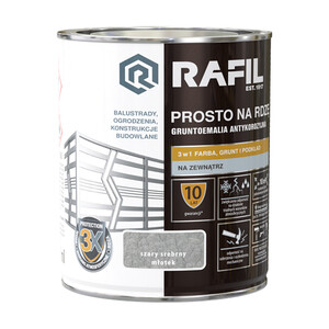 Rafil Prosto na Rdzę szary srebrny młotkowy  750ml